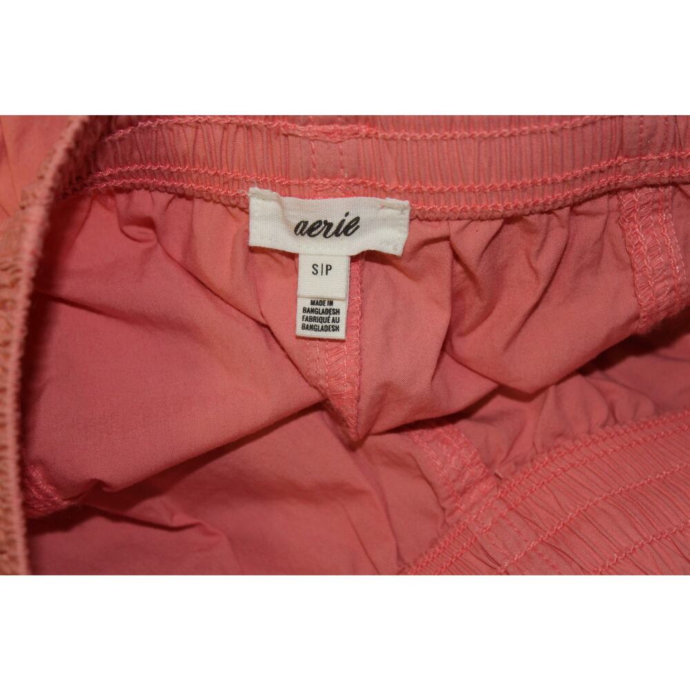 Aerie High Waisted Go-For-It Baggy Cargo Pant, Spicy Coral, Size S - Picture 4 of 7